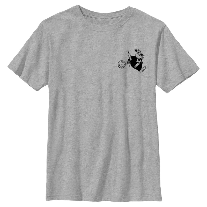 Boy's Alice in Wonderland White Rabbit Pocket Sketch T-Shirt