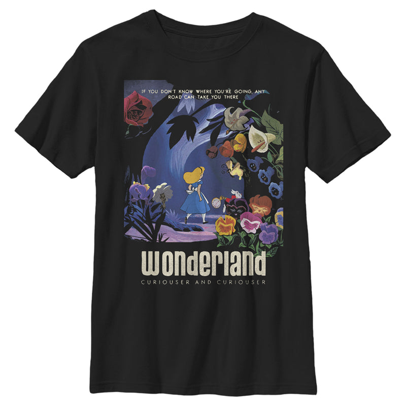 Boy's Alice in Wonderland Any Road Will Take You There The White Rabbit T-Shirt