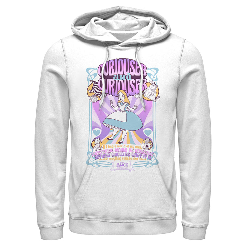 Men's Alice in Wonderland Curiouser and Curiouser Pull Over Hoodie