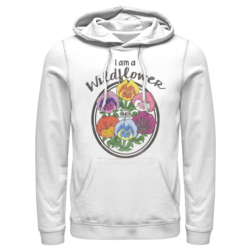 Men's Alice in Wonderland I Am a Wildflower Pull Over Hoodie