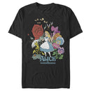 Men's Alice in Wonderland Alice and The Talking Flowers T-Shirt