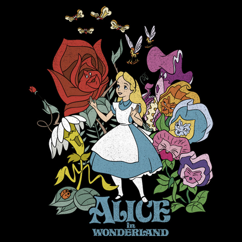 Men's Alice in Wonderland Alice and The Talking Flowers T-Shirt