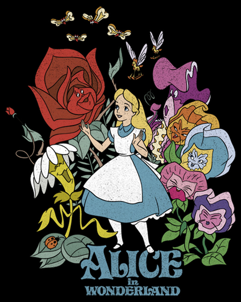 Boy's Alice in Wonderland Alice and The Talking Flowers T-Shirt
