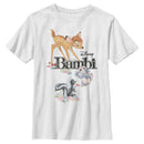 Boy's Bambi Movie Logo With Flower and Thumper T-Shirt