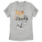 Women's Bambi Movie Logo With Flower and Thumper T-Shirt