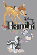 Boy's Bambi Movie Logo With Flower and Thumper Pull Over Hoodie