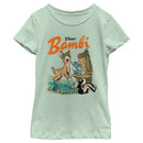 Girl's Bambi Retro Poster T-Shirt