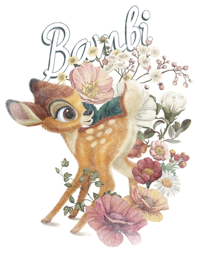 Boy's Bambi Playing In Flower Fields T-Shirt