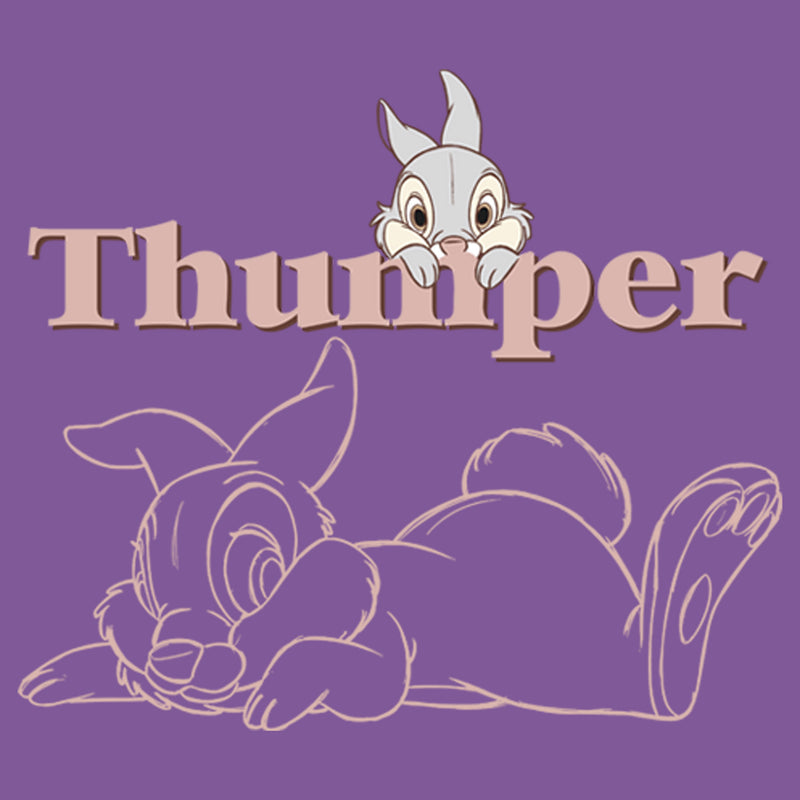 Girl's Bambi Thumper Line Art T-Shirt