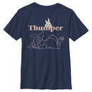 Boy's Bambi Thumper Line Art T-Shirt