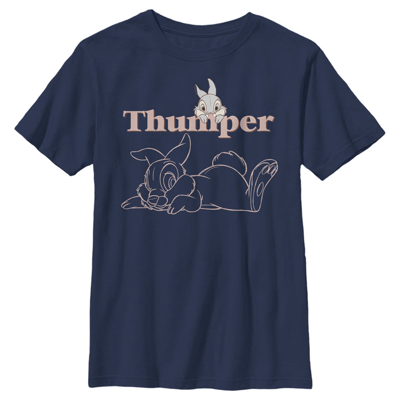 Boy's Bambi Thumper Line Art T-Shirt