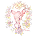 Junior's Bambi Floral Frame T-Shirt