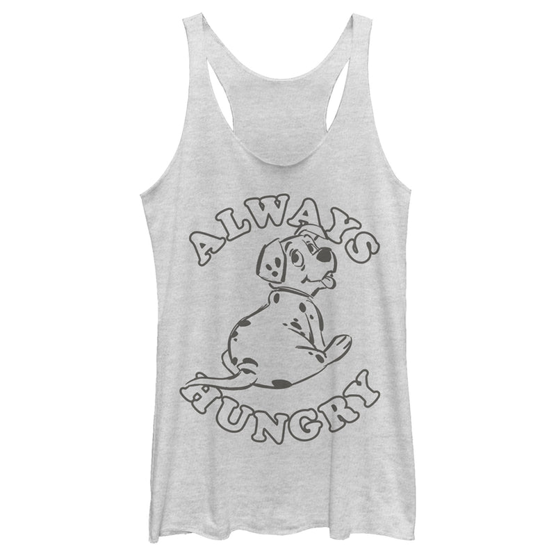 Women's One Hundred and One Dalmatians Always Hungry Racerback Tank Top