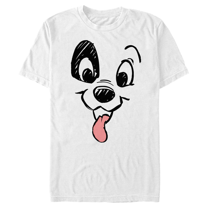 Men's One Hundred and One Dalmatians Happy Patch With Tongue Out T-Shirt