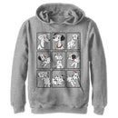 Boy's One Hundred and One Dalmatians Dog Family In Squares Pull Over Hoodie