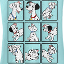 Junior's One Hundred and One Dalmatians Family Grid Racerback Tank Top