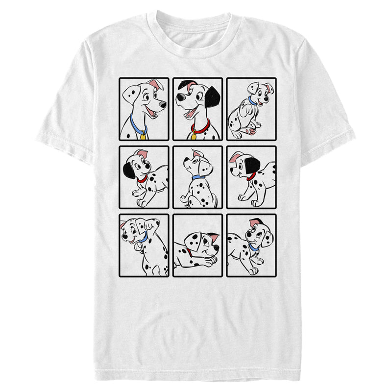 Men's One Hundred and One Dalmatians Family Grid T-Shirt