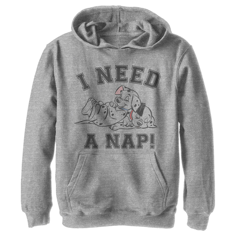 Boy's One Hundred and One Dalmatians I Need a Nap Pull Over Hoodie