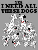 Boy's One Hundred and One Dalmatians Yes, I Need All These Dogs Pull Over Hoodie