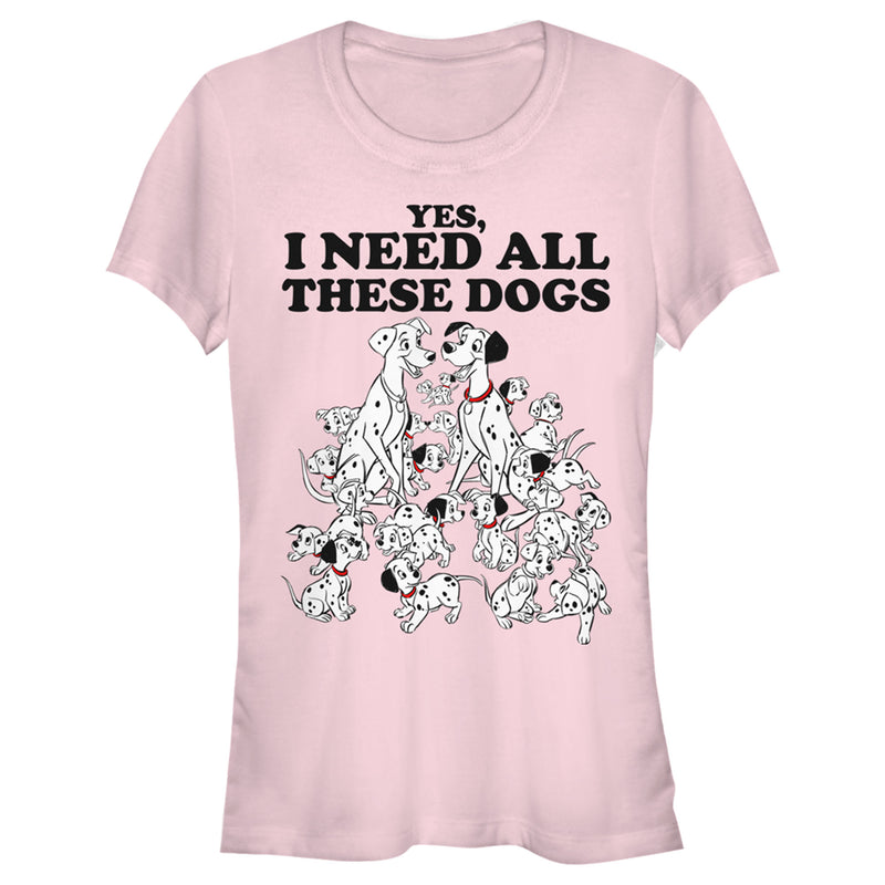 Junior's One Hundred and One Dalmatians Yes, I Need All These Dogs T-Shirt