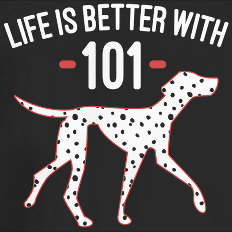 Junior's One Hundred and One Dalmatians Life is Better with 101 T-Shirt