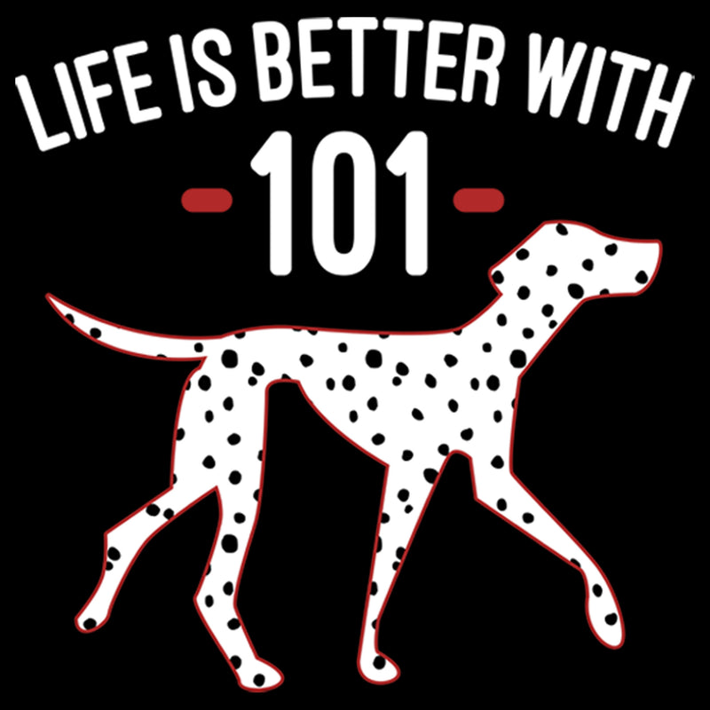 Boy's One Hundred and One Dalmatians Life Is Better With Dogs T-Shirt