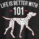 Junior's One Hundred and One Dalmatians Life is Better with 101 Racerback Tank Top