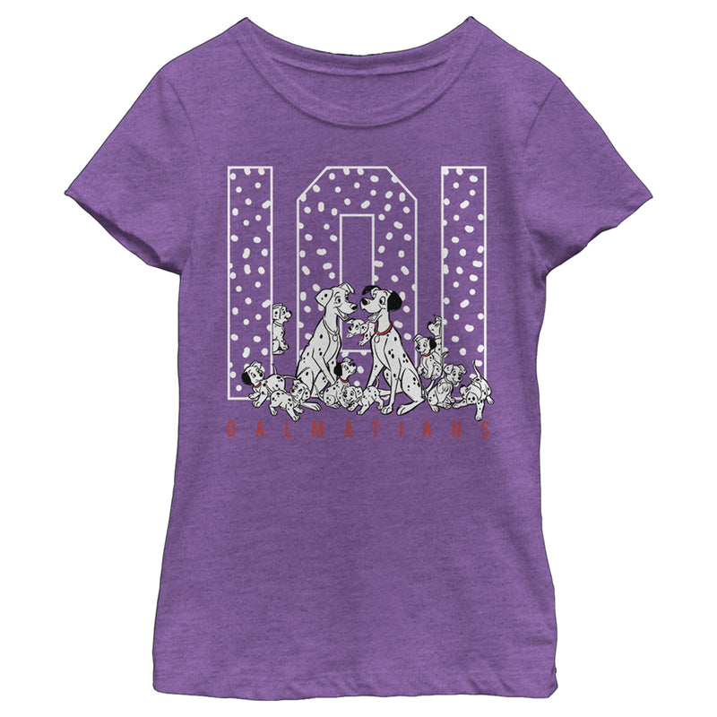 Girl's One Hundred and One Dalmatians The Whole Family T-Shirt