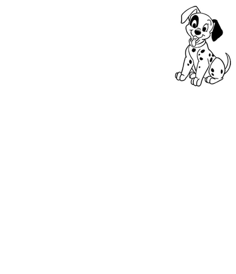 Boy's One Hundred and One Dalmatians Patch Sketch T-Shirt