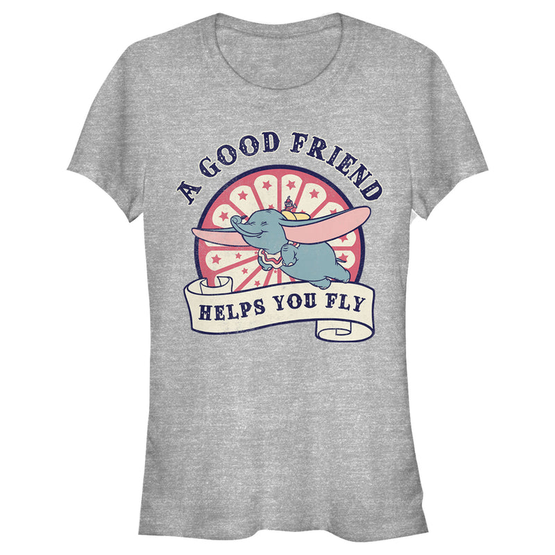 Junior's Dumbo A Good Friend Helps You Fly T-Shirt