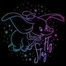 Junior's Dumbo Stay Fly Outline T-Shirt