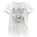 Girl's Dumbo Colorful Name Stack T-Shirt