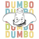 Girl's Dumbo Colorful Name Stack T-Shirt