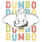 Girl's Dumbo Colorful Name Stack T-Shirt