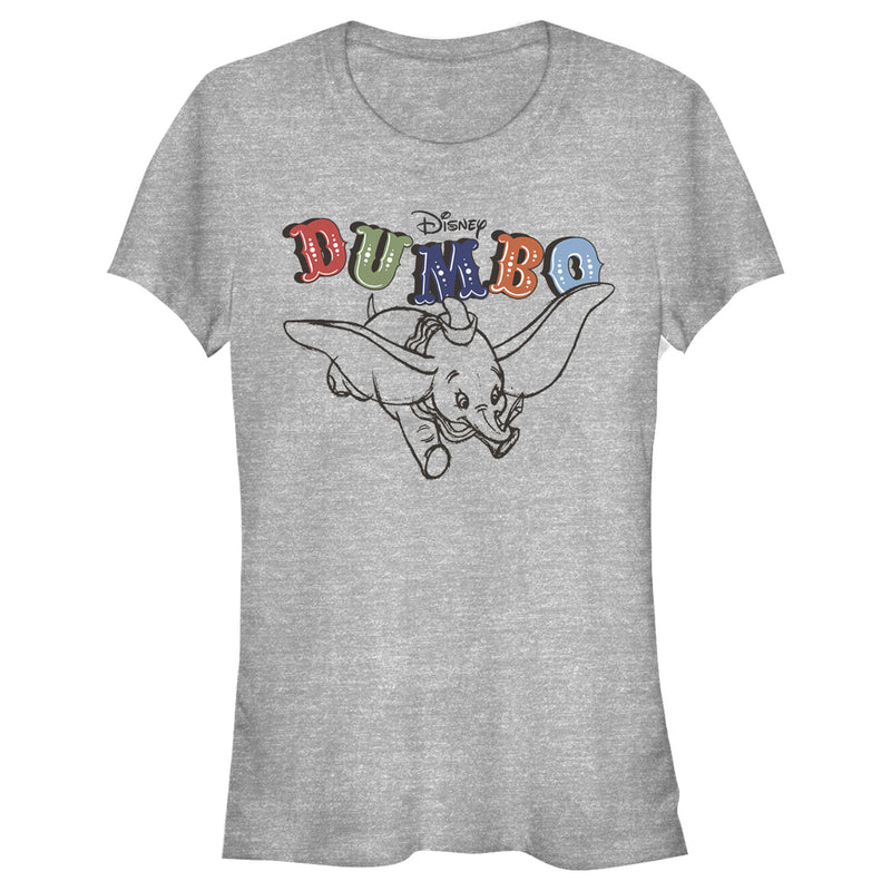 Junior's Dumbo Soaring T-Shirt