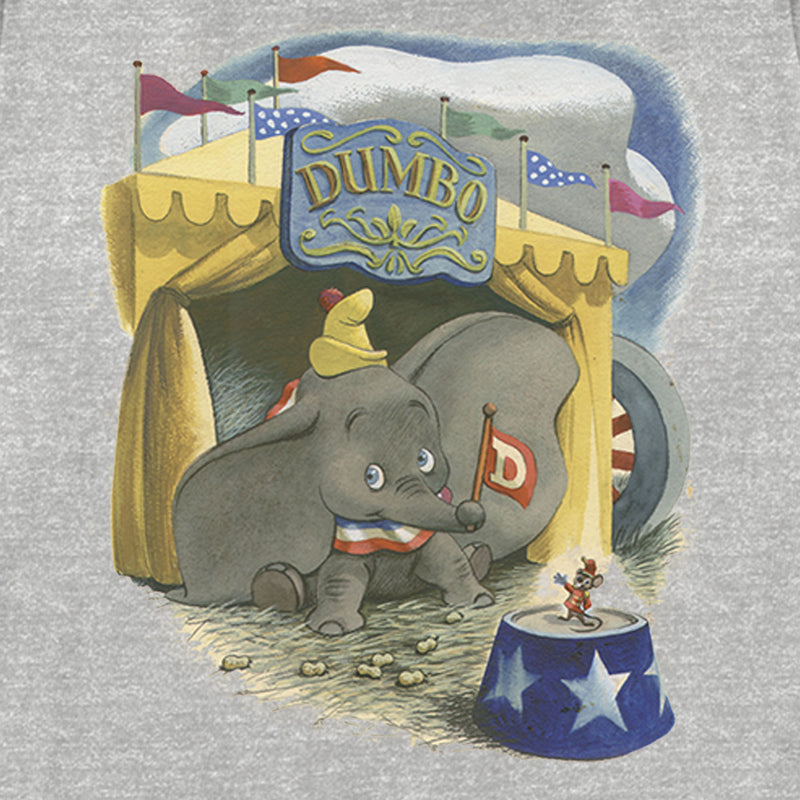 Women's Dumbo Timothy Circus Tent Retro Portrait T-Shirt