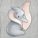 Women's Dumbo Looking Back Elephant Portrait Pose T-Shirt