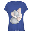 Junior's Dumbo Looking Back Elephant Portrait Pose T-Shirt