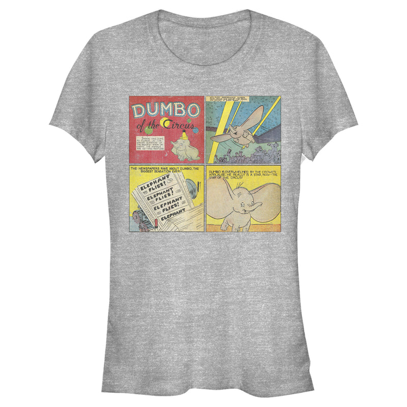 Junior's Dumbo Comic Panels T-Shirt