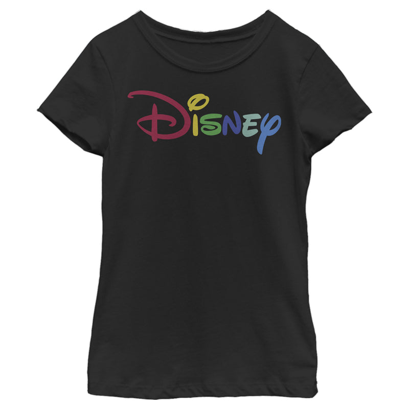 Girl's Disney Classic Multicolored Logo T-Shirt