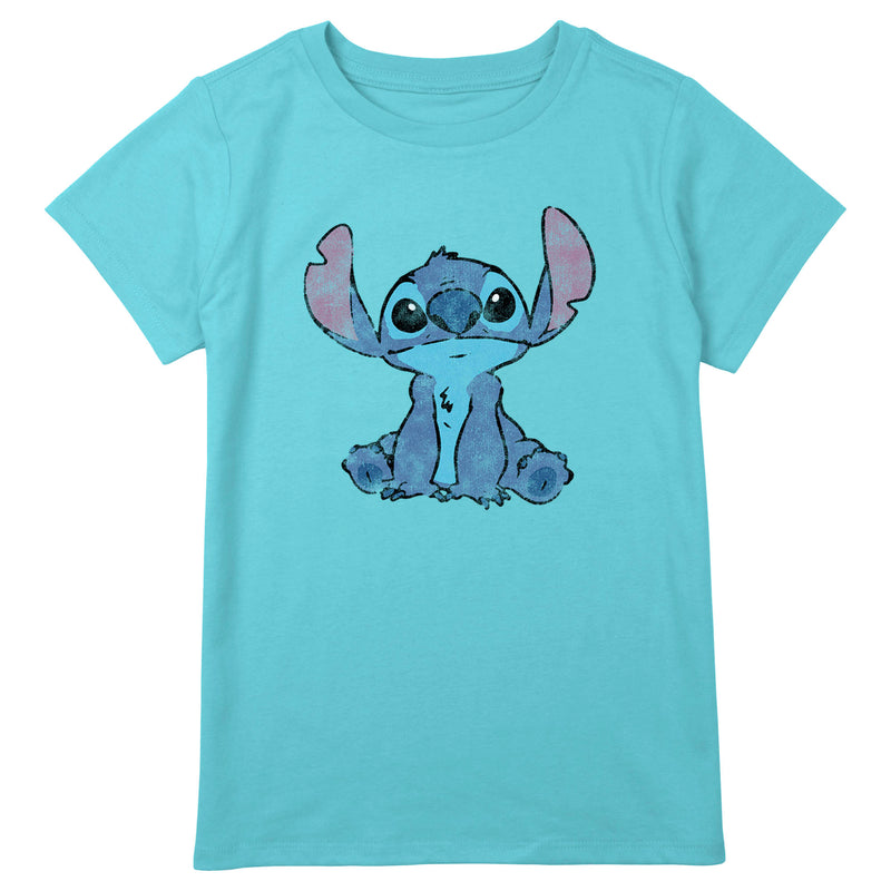 Girl's Lilo & Stitch Watercolor Stitch T-Shirt