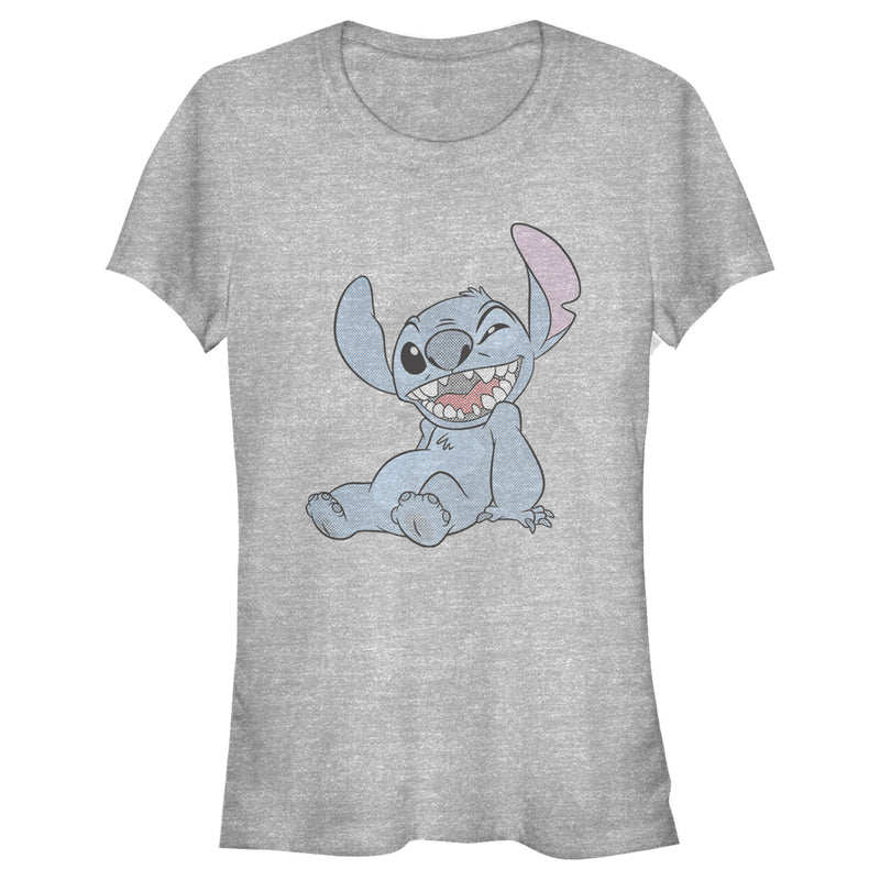 Junior's Lilo & Stitch Halftone Smile T-Shirt