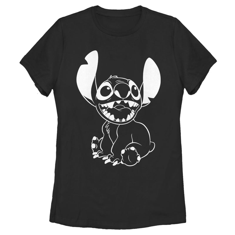 Women's Lilo & Stitch Negative Black and White T-Shirt