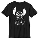 Boy's Lilo & Stitch Black and White Stitch T-Shirt