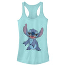 Junior's Lilo & Stitch Happy to See Me Racerback Tank Top