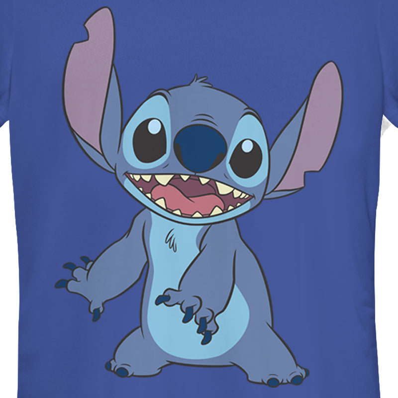 Junior's Lilo & Stitch Happy to See Me T-Shirt