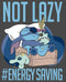 Junior's Lilo & Stitch Not Lazy, Saving Energy Racerback Tank Top