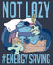 Junior's Lilo & Stitch Not Lazy, Saving Energy Racerback Tank Top