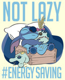 Men's Lilo & Stitch Not Lazy, Saving Energy T-Shirt