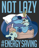 Men's Lilo & Stitch Not Lazy, Saving Energy T-Shirt